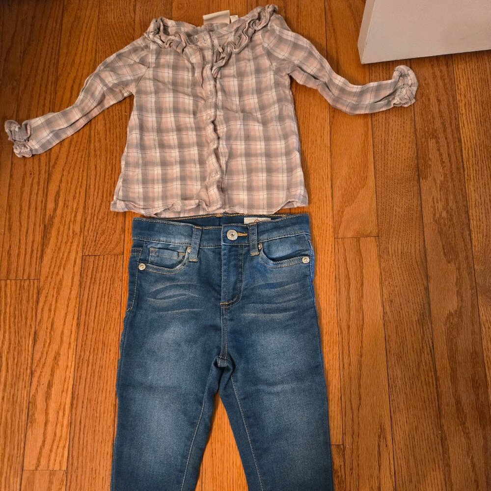 Girls AG Adriano Goldschmied kids Size 2T Top and Jeans Set